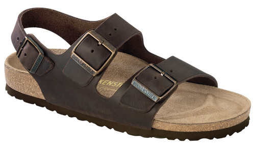 three strap sandal with cork footbed by Birkenstock.