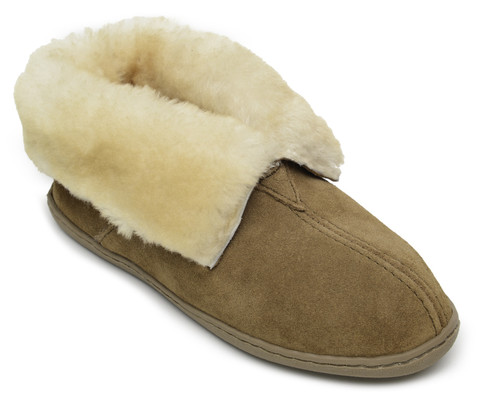 Minnetonka Women's Sheepskin Ankle Boot - Golden Tan