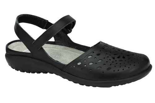 Closed toe sling back shoe with removable cork footbed Closed toe sling back shoe with removable cork footbed