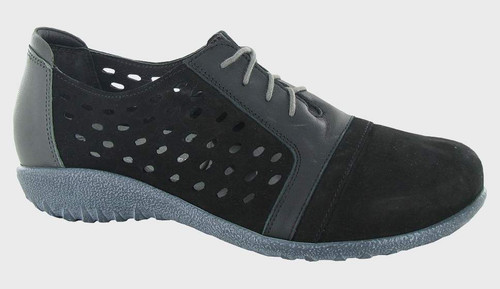 Naot Women's Lalo - Black Velvet/Jet Black/Tin Gray Naot Women's Lalo - Black Velvet/Jet Black/Tin Gray