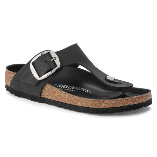 Birkenstock Gizeh Big Buckle - Black Oiled Leather