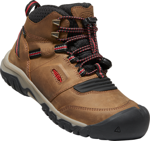 Keen Youth Ridge Flex Mid WP - Bison/Red Carpet Keen Youth Ridge Flex Mid WP - Bison/Red Carpet