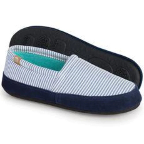 Acorn Women's Moc Summerweight - Blue Stripe