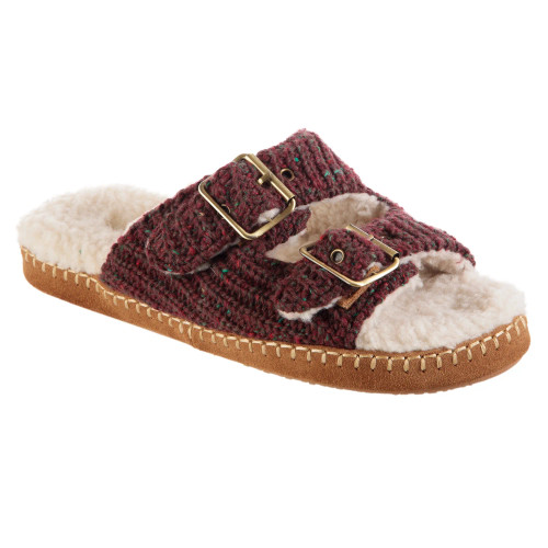 Acorn Women's Camden Double Buckle Slide - Garnet Acorn Women's Camden Double Buckle Slide - Garnet