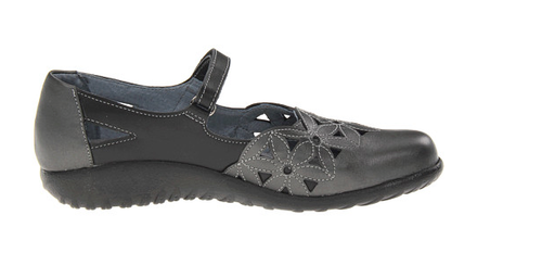 Naot Women's Toatoa - Metallic Road Leather/Jet Black Leather