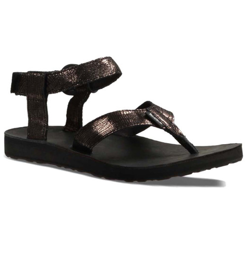 Teva Women's Original Sandal Leather Metallic - Black