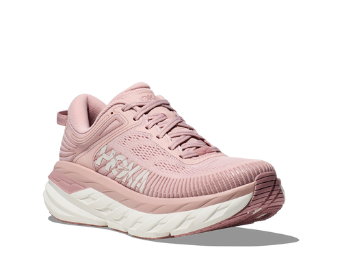 Hoka One One Women's Bondi 7 Wide - Peach Whip/White