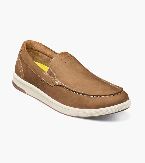 Florsheim Men's Crossover Moc Toe Slip On Sneaker - Mushroom