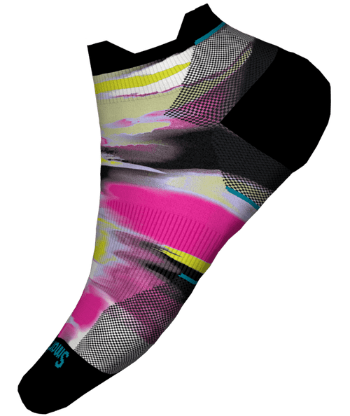 Smartwool Run Targeted Cushion Brushed Print Low Ankle Socks - Power Pink Smartwool Run Targeted Cushion Brushed Print Low Ankle Socks - Power Pink