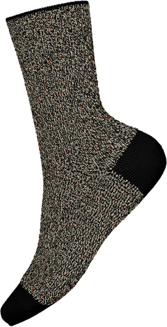 Smartwool Women's Everyday Cozy Waffle Press Crew Socks - Black-multi Donegal