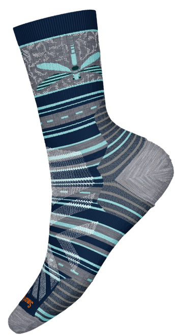 Smartwool Women's Hike Targeted Cushion Dragon Stitch Mid Crew Socks - Deep Navy