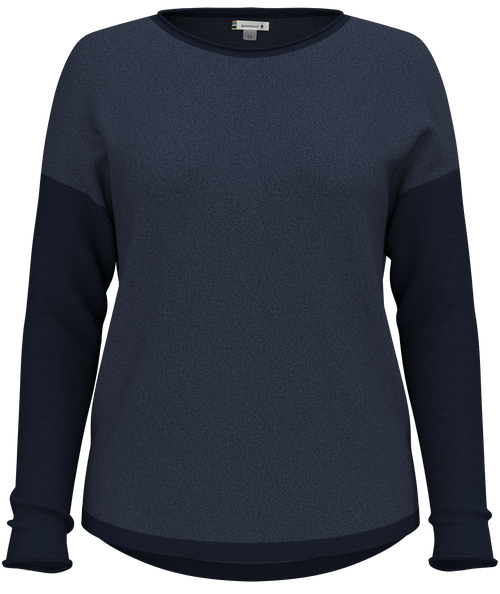 Smartwool Women's Shadow Pine Colorblock Sweater - Deep Navy