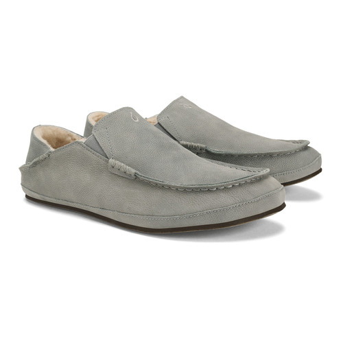 Olukai Men's Moloa Slipper - Sharkskin/Sharkskin