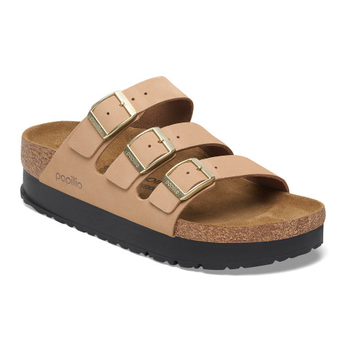 Birkenstock Women's Florida Flex Platform Narrow - Sandcastle Nubuck Leather