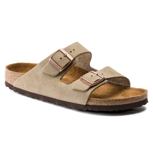 Birkenstock Arizona Soft Footbed Regular - Taupe Suede Leather