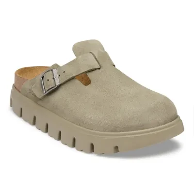 Birkenstock Women's Boston Chunky Narrow - Taupe Suede Leather
