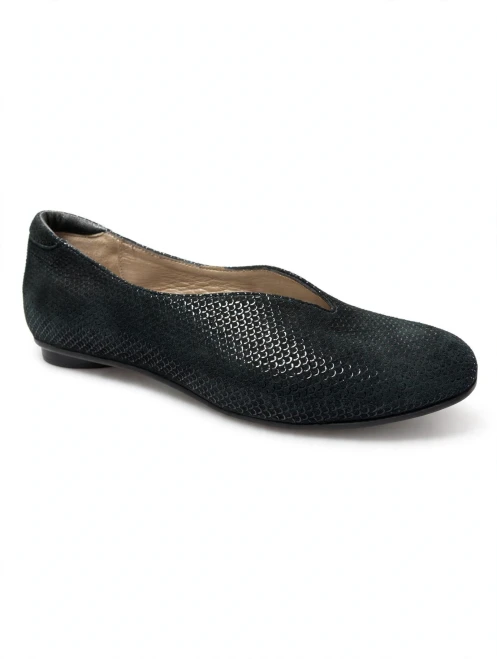 Beautifeel Women's Jolie - Black Shiny Scale Print Suede