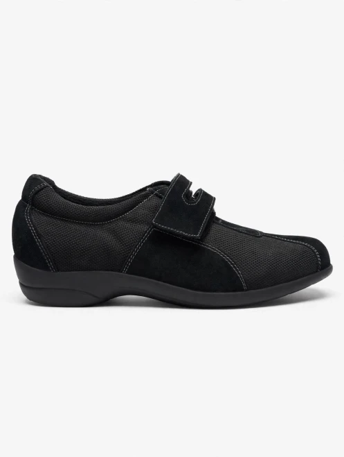 Munro Women's Jolie - Black Fabric/Kid Suede