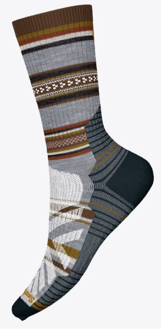 Smartwool Hike Light Cushion Panorama Crew Socks - Light Gray