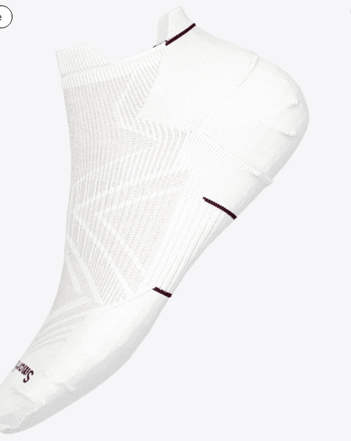 Smartwool Women's Run Targeted Cushion Low Ankle Socks - Black/White