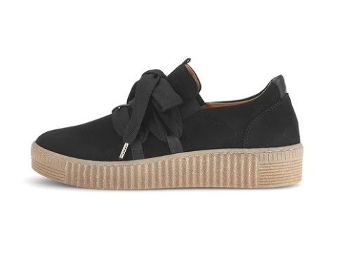 Gabor Women's Dora Sneaker 6010.01.009 - Black Suede Velour
