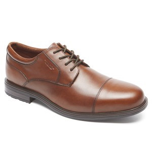 Waterproof brown leather dress lace up by Rockport.