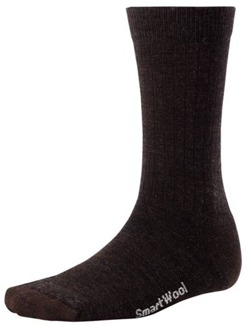 Chestnut ribbed sock made with Merino wool by Smartwool.