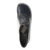 Navy hand painted closed back clog with embossed floral design.