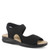 Black slip on lycra sandal with tonal stitch detail.