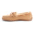 Tan Suede Pile lined hardsole moc by Minnetonka.