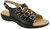 Black adjustable strap sandal by Sas.