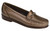 Bronze moccasin with removable footbed by Sas.