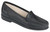 Black classic moccasin loafer by Sas.