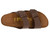 Mocha synthetic two strap sandal with cork footbed by Birkenstock.