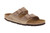 Tabacco Brown two strap sandal with cork footbed by Birkenstock.