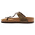 Gizeh golden brown thong sandal with cork footbed by Birkenstock.