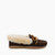 Sheepskin slipper with rawhide lace by Minnetonka.