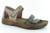 upper and lower strap sandal with removable cork footbed.