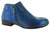 Ink Mid Blue side zip half boot.