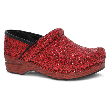 Dansko Women's Professional Red Glitter Goodman's Shoes