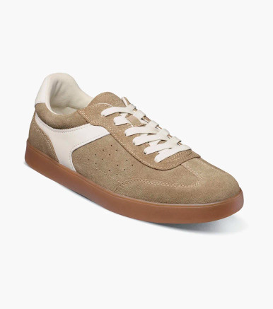 Florsheim Men's Pace T-Toe Lace Up Sneaker - Taupe Multi