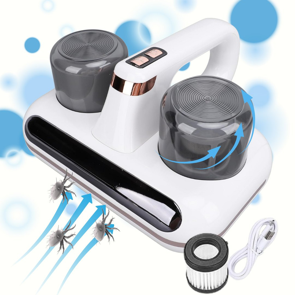 Aspiradora antiácaros con filtro HEPA · recargable por USB