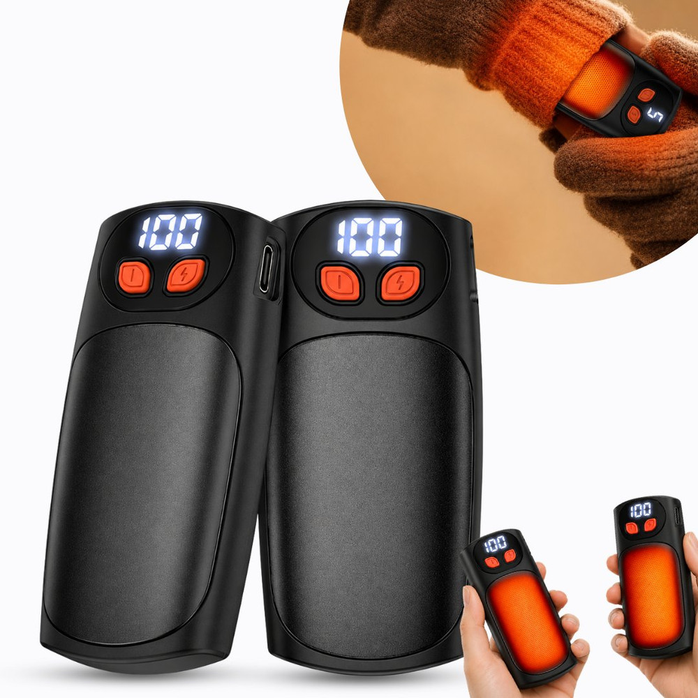 Calentadores de manos recargables · 2 unidades de 3000 mAh