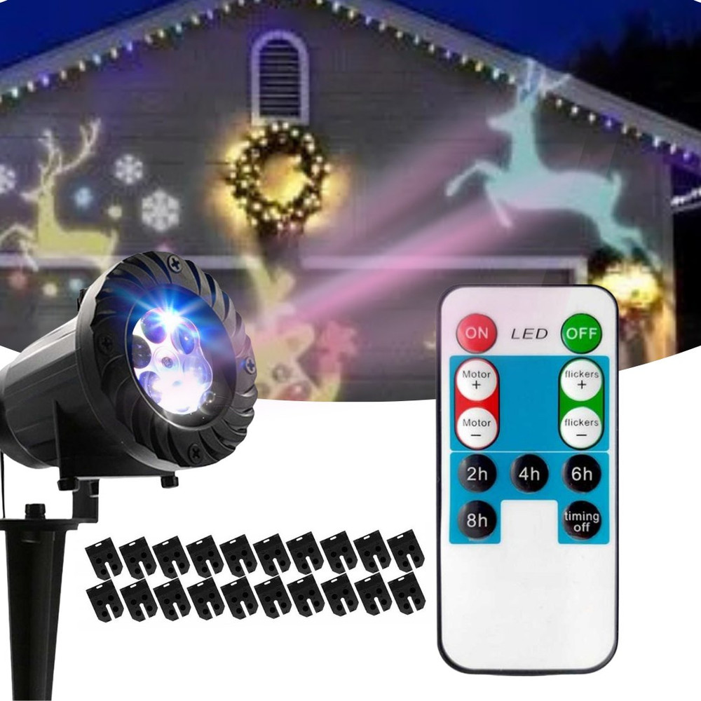 Iluminación LED de Navidad con mando · 16 W e IP65 para exterior
