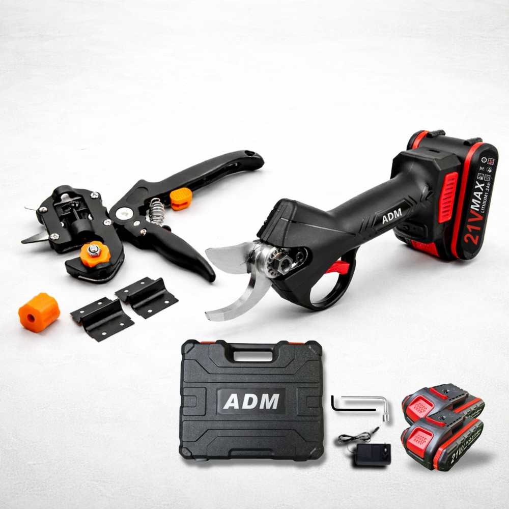 Kit profesional de poda e injerto a batería · 21 V y 3 Ah