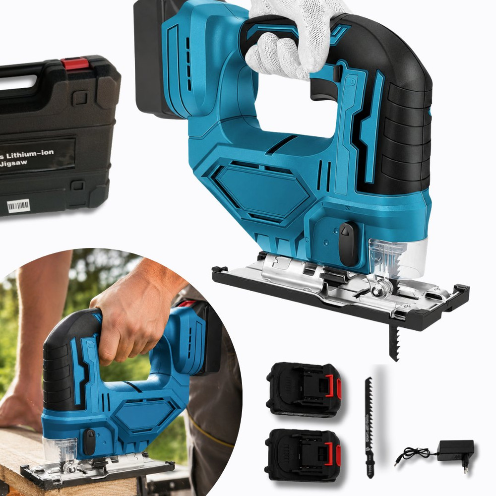Sierra de calar inalámbrica de 550 W · 2700 rpm y carrera de 65 mm