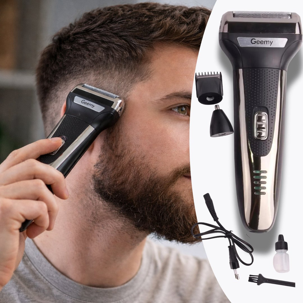 Recortador 3 en 1 para barba, pelo y cuerpo · con cabezales