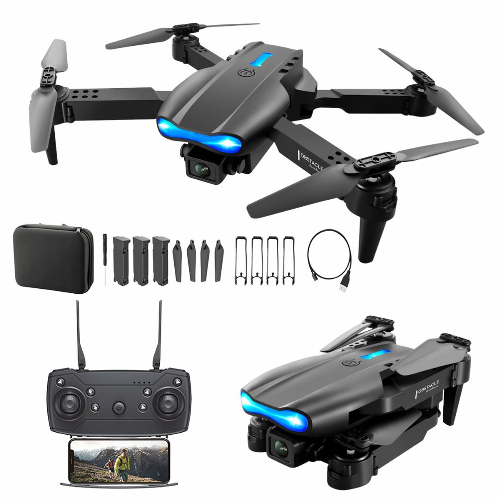 Dron plegable E99 con cámara 4K · control por app y mando