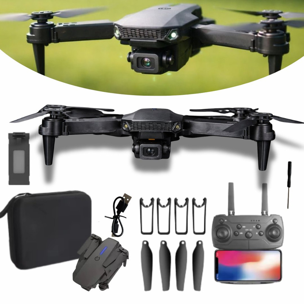 Dron plegable con cámara 4K y WiFi · mando de 2,4 GHz