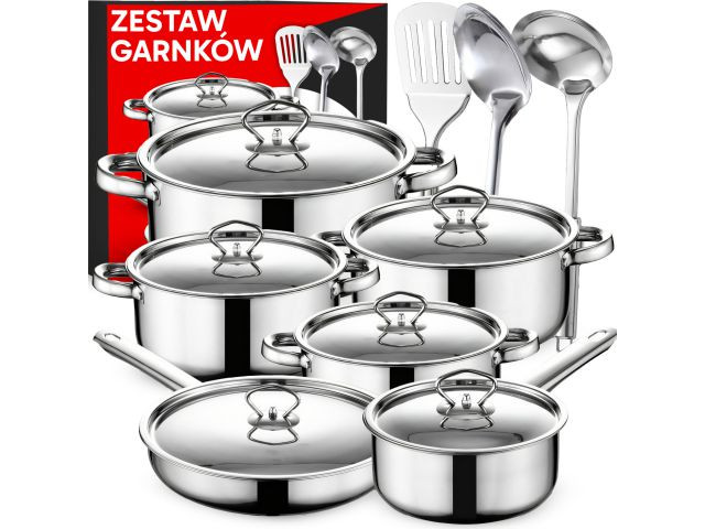 Batería de cocina 15 piezas con utensilios OR205